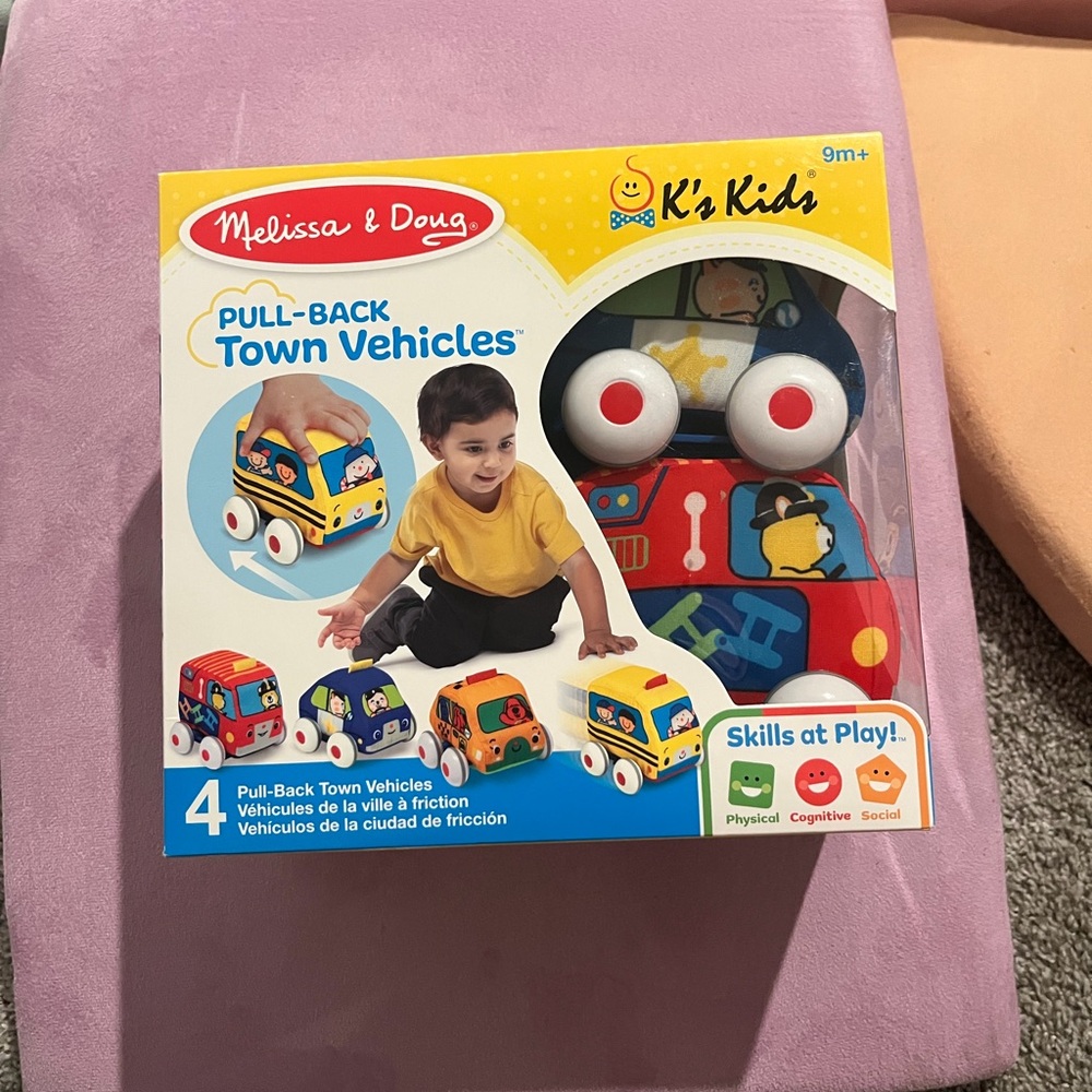 Melissa & Doug Colorful Pull-Back Vehicles Set